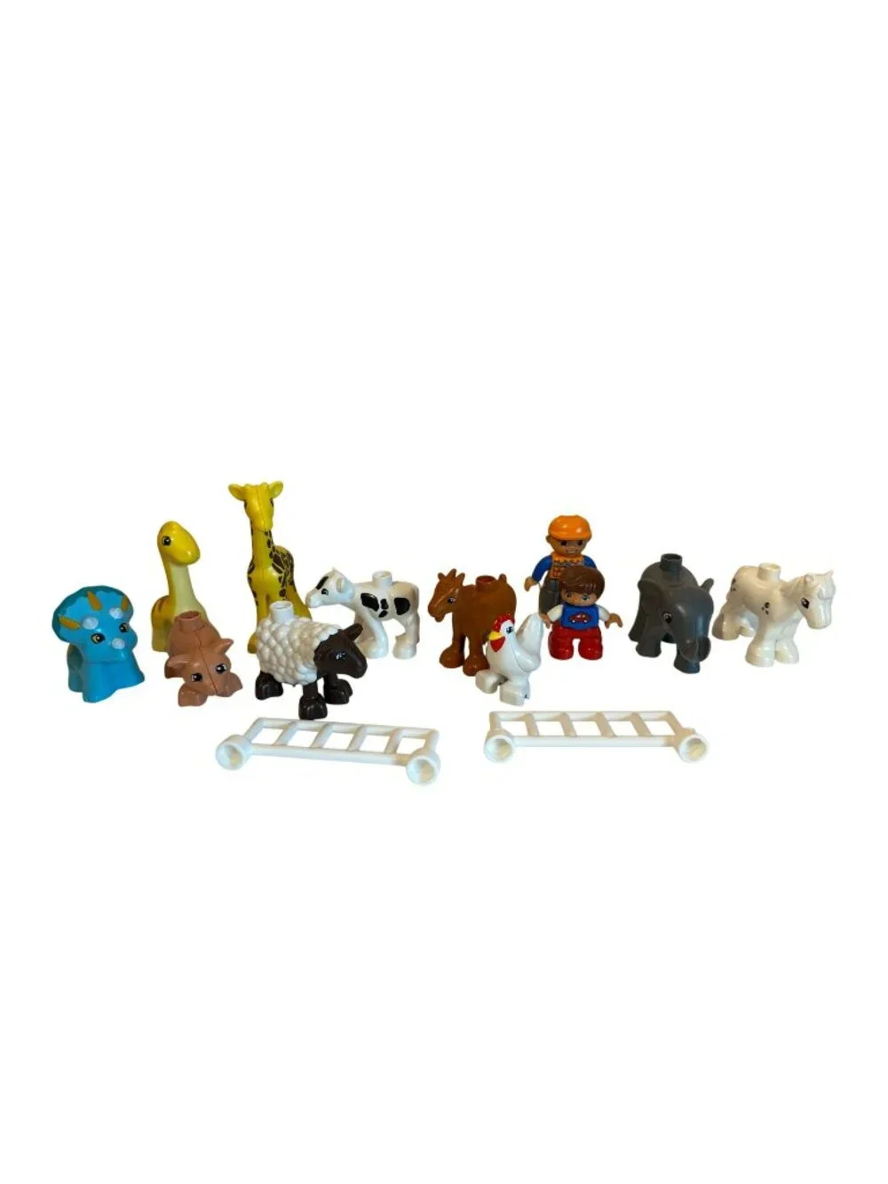 LEGO Duplo Lot Animals Zoo Farm Dinosaurs People Boys Fences Etc. Mixed Toys